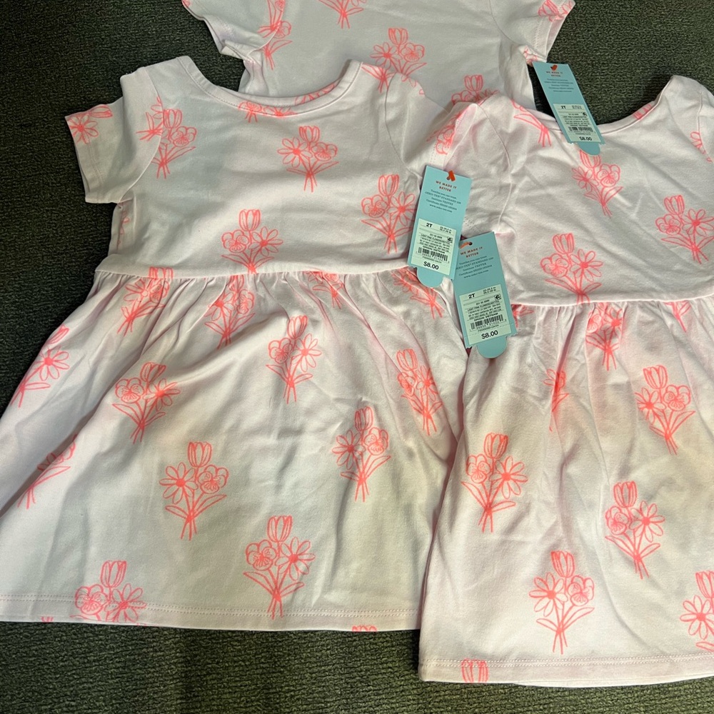 Cat & Jack Pink Floral Kids Casual Dress